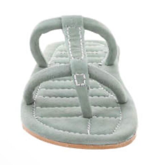 NIB New Free People Silver/Light Gray Hadden Leather Slip On Sandal Size 9 Boho - Picture 1 of 12